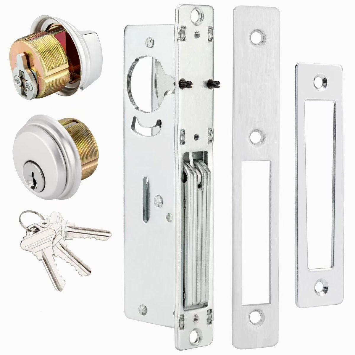Narrow-Stile Long Throw DeadBolt Lock Body – 1-1/8" & 32/33" Backset Combo